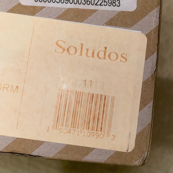 L🌴SOLUDOS🌴TAN LEATHER FLATFORM SANDALS - Picture 7 of 9